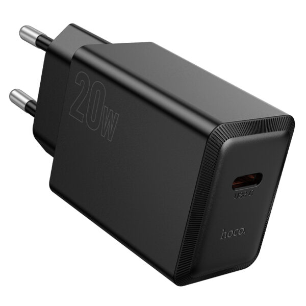 Φορτιστής Ταξιδίου Hoco N68 Nuevo με 1 Εξόδο Φόρτισης USB-C PD20W 5V 3.0A  Μαύρος