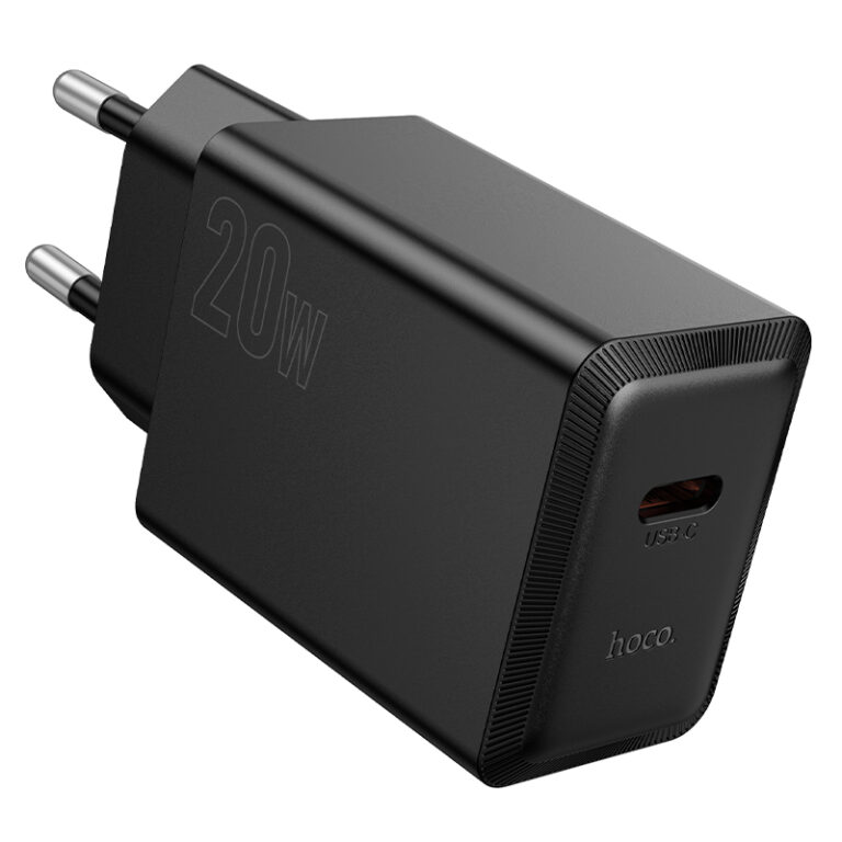 Φορτιστής Ταξιδίου Hoco N68 Nuevo με 1 Εξόδο Φόρτισης USB-C PD20W 5V 3.0A  Μαύρος
