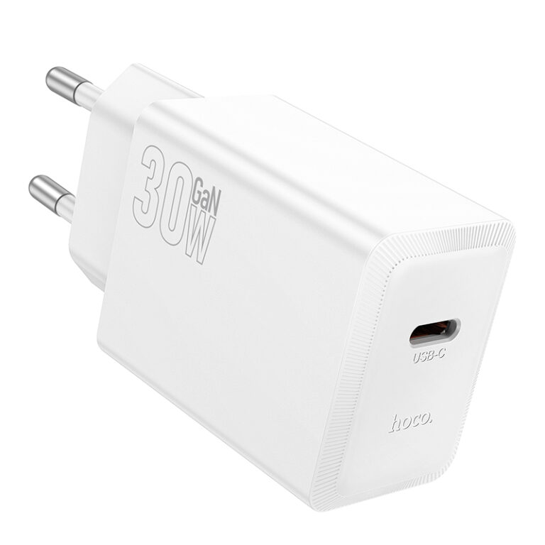 Φορτιστής Ταξιδίου Hoco N70 Nuevo με 1 Εξόδο Φόρτισης USB-C GaN PD30W 5V 3.0A  Λευκός