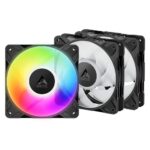 Arctic P12 Pro A-RGB - 3 Pack  Black REVERSE - PWM 120mm Case Fan Value Pack - max 3000 RPM