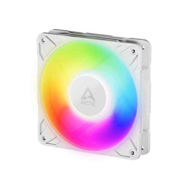 Arctic P12 Pro A-RGB (White)  - PWM 120mm Case Fan - fluid dynamic bearing - max 3000 RPM - PWM regu