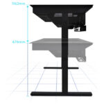 Lian Li DK07X Motorised Standing Desk Station - E-ATX-x2 (Single or Dual E-ATX PC Desk) - Image 4