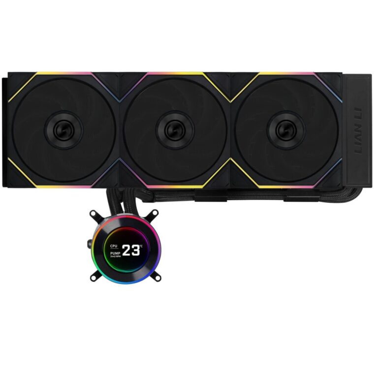 Lian Li HydroShift II LCD-C 360 RGB TL fan Black  - AIO CPU Liquid Cooler with TL RGB Fans
