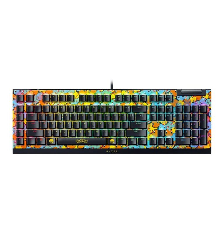 Razer BLACKWIDOW V4 X Pokemon Kanto Starters Ed. - RGB Gaming Mechanical Keyboard - Green Switch