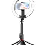 USAMS φωτιστικό δαχτυλίδι LED ZB323 με τρίποδο & βάση smartphone