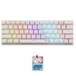 WHITE SHARK MECHANICAL KEYBOARD GK-002211V2 US RED SWITCH WAKIZASHI-2 WHITE
