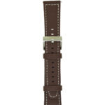 Ανταλλακτικό Watchband Hoco 20mm Universal Καφέ Δερματίνη με Ασημί Αγκράφα - Image 2