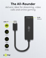 GOOBAY αντάπτορας δικτύου 76579, USB-C, 1000Mbps Ethernet, μαύρος - Image 5