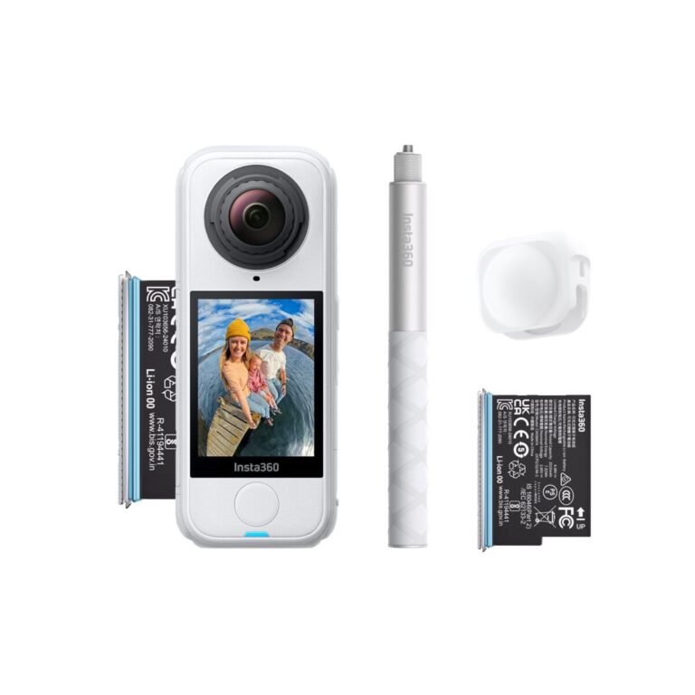 Insta360 X4 Air Starter Bundle White - Lightweight 8K 360 AI Act Cam Selfie stick