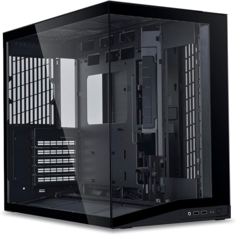 Lian Li O11D Mini V2 BLACK - ATX PC GAMING CASE - IMPROVED AIRFLOW - GPU SUPPORT BRACKET