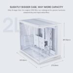 Lian Li O11D Mini V2 WHITE - ATX PC GAMING CASE - IMPROVED AIRFLOW - GPU SUPPORT BRACKET - Image 4