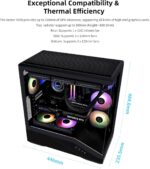 Lian Li Vector V100 Black - 4 x 120mm ARGB - LED RGB Strip - Tempered Glass - ATX Case - Image 3