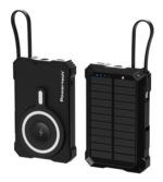 POWERTECH ηλιακό power bank PT-1505 με καλώδιο & φακό