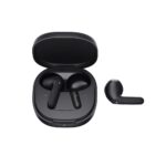 QCY Air Dark Grey Semi-Ear TWS Earbuds, quad Mic ENC multi-point connection, leather grain case - Image 4