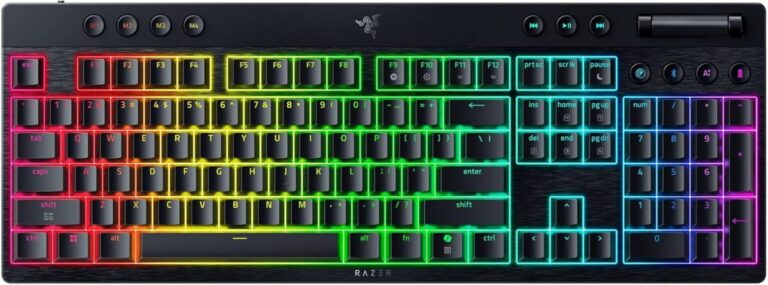 Razer BlackWidow V4 Low Profile HyperSpeed - Wireless / Bluetooth RGB Gaming Keyboard -Yellow Switch