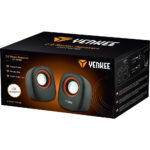 Yenkee YSP 2001BK Stereo Mini Ηχεία 2.0 6W Παροχή Ρεύματος μέσω USB-A Μαύρα - Image 2