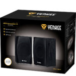 Yenkee YSP 2010BK Stereo Ηχεία 2.0 5W με Ξύλινη Καμπίνα και Παροχή Ρεύματος μέσω USB-A Μαύρα - Image 2