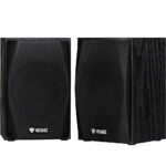Yenkee YSP 2010BK Stereo Ηχεία 2.0 5W με Ξύλινη Καμπίνα και Παροχή Ρεύματος μέσω USB-A Μαύρα