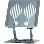 Βάση Στήριξης Επιτραπέζια Yenkee YSN 02 για Συσκευές εως 17" με Περιστροφή 360° και Μεταλλική Κατασκευή Γκρι