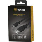 Καλώδιο Σύνδεσης Yenkee YCU 010 USB-A σε Mini USB 2.0 480Mbps 1.5m - Image 2