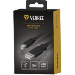 Καλώδιο Σύνδεσης Yenkee YCU 015 USB-A σε USB-B 2.0 480Mbps 3m - Image 2
