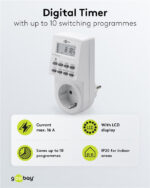 GOOBAY ψηφιακός χρονοδιακόπτης ρεύματος 51277, λευκός - Image 4