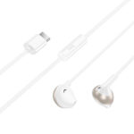 Hands Free Hoco M115 Sagacious USB-C Universal Earphones Hi-Fi Stereo με Μικρόφωνο Λευκά 1.2m