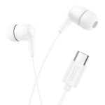 Hands Free Hoco M97 Enjoy Universal Earphones Stereo Bass USB-C με Μικρόφωνο Συμβατά με Όλες τις Συσκευές USB-C Λευκό 1.2m - Image 3
