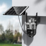 Εξωτερική Wi-Fi Κάμερα Ασφαλείας Hoco DI76 Feather Solar Powered FullHD IP65 355° Διπλή Κάμερα με Έγχρωμη  Νυχτερινή Όραση Αμφίδρομη Ενδοεπικοινωνία και Ανίχνευση Κίνησης - Image 4