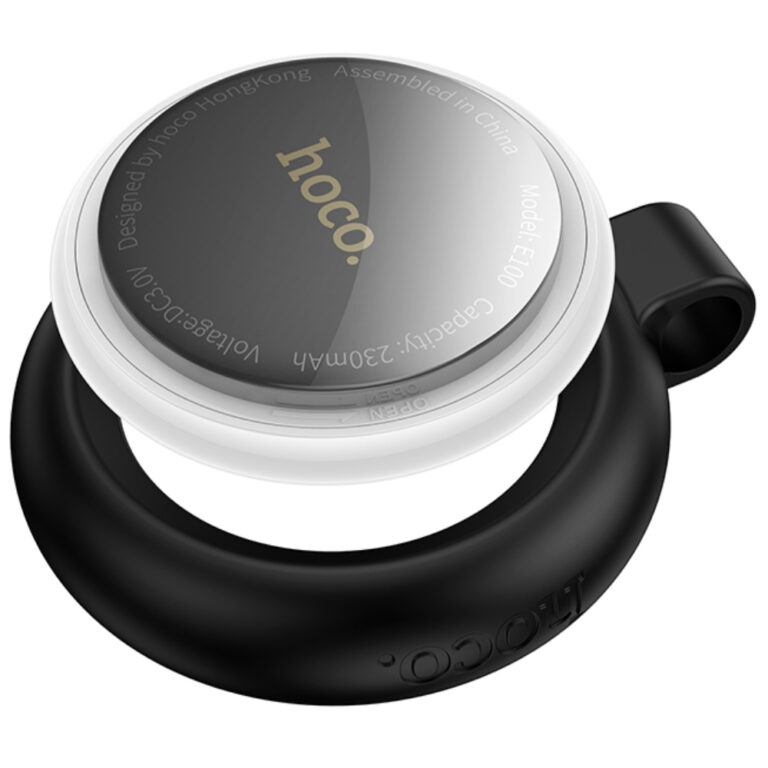 Hoco Tag E100 Anti-Lost Device Μόνο για iOS Συμβατό με Apple Find My Network με Προστατευτική Θήκη με Υποδοχή για Λουράκι Λευκό