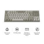 Keychron C1 Pro (C1PX-M1) QMK/VIA Mechanical Red Switch - 8K Polling Rate Hot Swap.80% US Retro RGB - Image 2