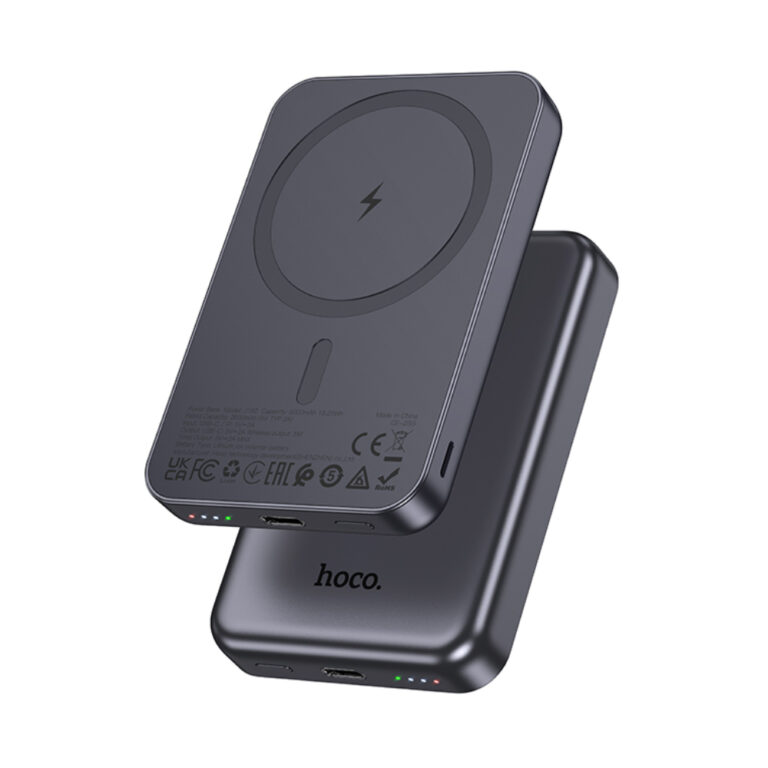 Power Bank Hoco J160 5000mAh με Ασύρματη Φόρτιση 5W και Έξοδο USB-C 5V/2A και LED Ένδειξη Μπαταρίας Μαύρο