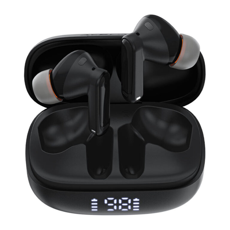 Wireless Earphones Hands Free Acefast W1 TWS v5.4 400mAh 8hr Λειτουργίας ANC 4-Mic ENC Τεχνολογία IPX4 με LED Ένδειξη Μπαταρίας Μαύρα