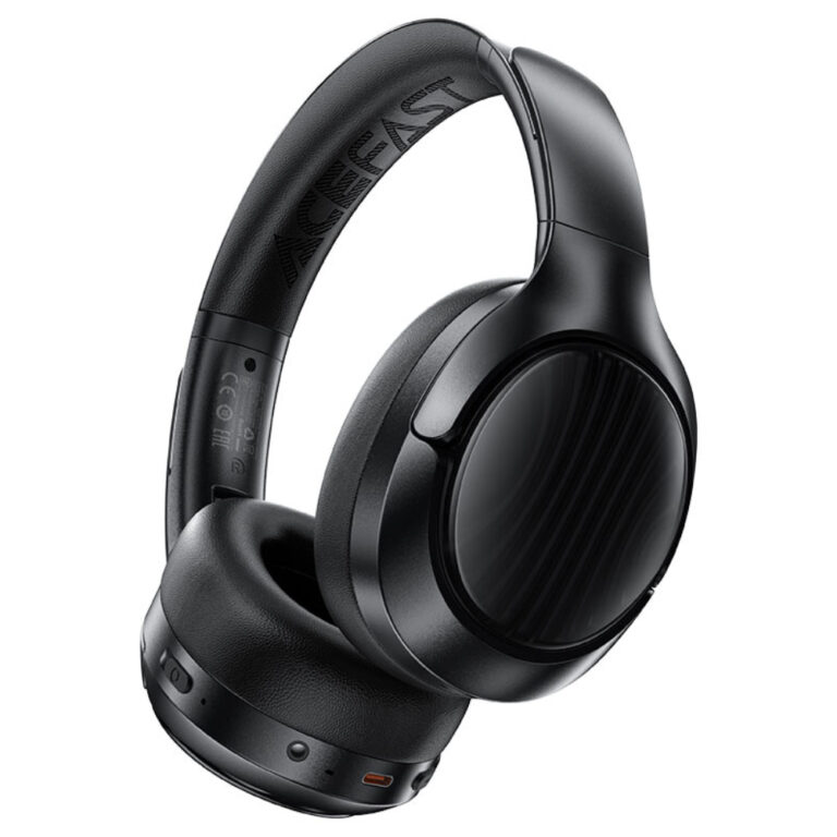 Wireless Ακουστικά Hi-Fi Stereo Acefast H5 30db ANC AUX 500mAh v5.4 Μαύρα με HD Μικρόφωνο Memory Foam Μαξιλαράκια και Θήκη