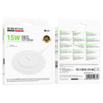 Ασύρματος Φορτιστής Borofone BQ40 Crown Magnetic Magsafe 15W με Καλώδιο USB-A Λευκός - Image 2