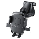 Βάση Στήριξης Αυτοκινήτου Acefast D57 Mount Holder για Συσκευές 4.5" – 6.9" με One-key Lock 360° και Δυνατότητα Επέκτασης Βραχίονα Μαύρη