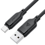 Καλώδιο Acefast C16-04 USB-A σε USB-C 3A USB2.0 με Ενισχυμένες Άκρες Μαύρο 1.2m
