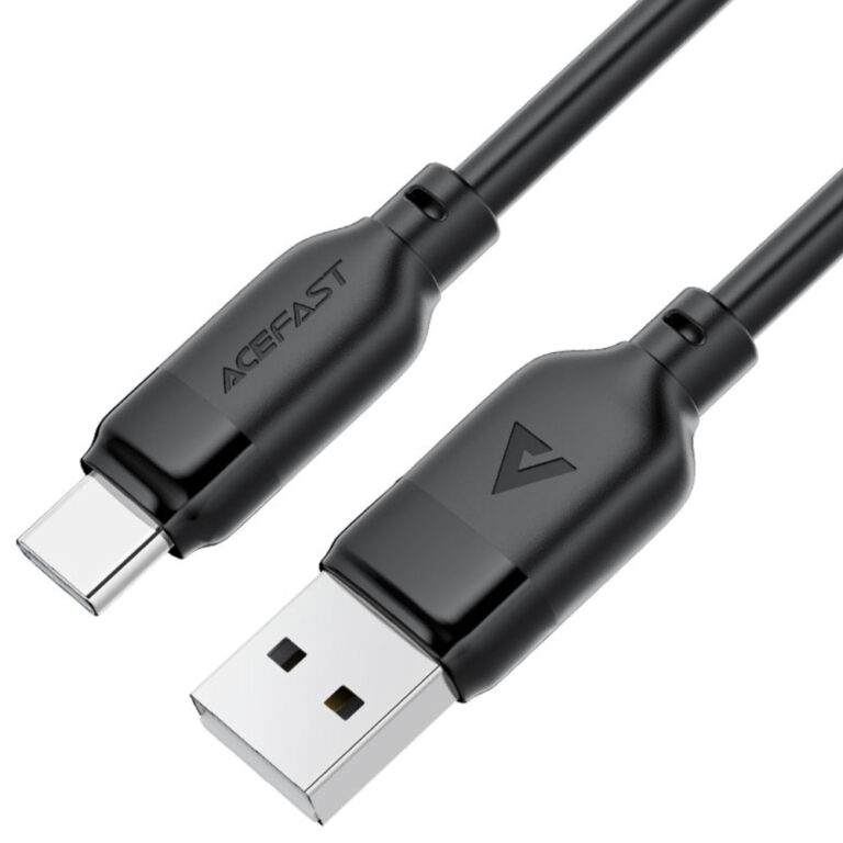 Καλώδιο Acefast C16-04 USB-A σε USB-C 3A USB2.0 με Ενισχυμένες Άκρες Μαύρο 1.2m