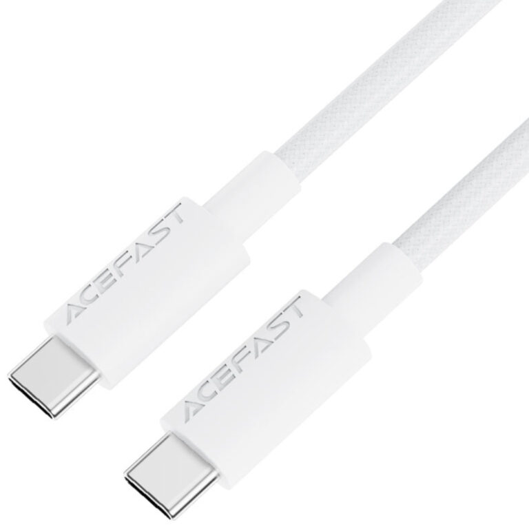 Καλώδιο Acefast C18-03 USB-C σε USB-C 60W 20V/3A USB2.0 Braided Λευκό 1.2m