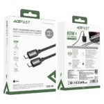 Καλώδιο Acefast C20-03 Μεταλλικό USB-C σε USB-C 60W 20V/3A USB2.0 Braided Μαύρο 1.2m - Image 2