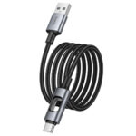 Καλώδιο Hoco U144 USB-A σε USB-C Fast Charging 2.4A με Φωτισμό Braided Μαύρο 1.2m - Image 4