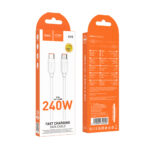 Καλώδιο Hoco X115 Surpass USB-C σε USB-C PD240W 5A Fast Charging Λευκό 1m - Image 2