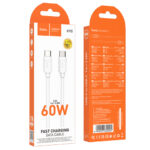 Καλώδιο Hoco X115 Surpass USB-C σε USB-C PD60W 3.0A Λευκό 1m - Image 2