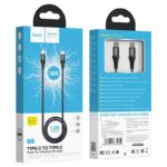Καλώδιο Hoco X50 Exquisito USB-C σε USB-C 100W 5.0A/20V Braided Μαύρο 1m - Image 2