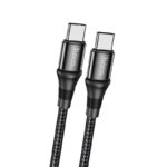 Καλώδιο Hoco X50 Exquisito USB-C σε USB-C 100W 5.0A/20V Braided Μαύρο 1m