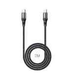 Καλώδιο Hoco X50 Exquisito USB-C σε USB-C 100W 5.0A/20V Braided Μαύρο 2m - Image 4