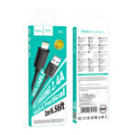 Καλώδιο Hoco X88 Gratified USB-C σε Lightning 2.4A Μαύρο 2m - Image 2