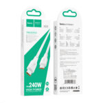 Καλώδιο Hoco X93 Force USB-C σε USB-C PD240W 5A Λευκό 1m - Image 2