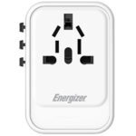 Παγκόσμιος Φορτιστής Ταξιδίου Energizer ETC200 US/AU UK EU με 1xUSB-A 18W και 2xUSB-C 20W/12W Λευκός - Image 3