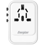 Παγκόσμιος Φορτιστής Ταξιδίου Energizer ETC450 US/AU UK EU με 1xUSB-A 30W και 2xUSB-C 45W/12W GaN Λευκός - Image 3